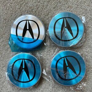 4 Pcs Chrome Acura Alloy Wheel Center Hub Caps 69mm